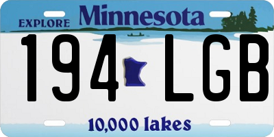 MN license plate 194LGB