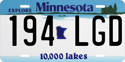 MN license plate 194LGD