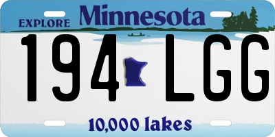 MN license plate 194LGG