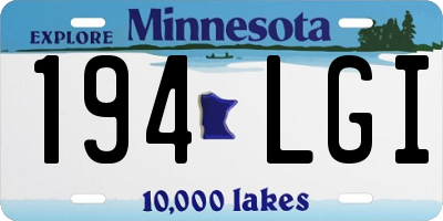 MN license plate 194LGI