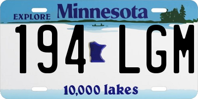 MN license plate 194LGM