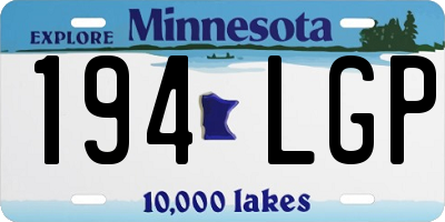 MN license plate 194LGP