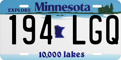 MN license plate 194LGQ
