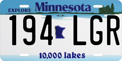 MN license plate 194LGR