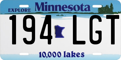MN license plate 194LGT
