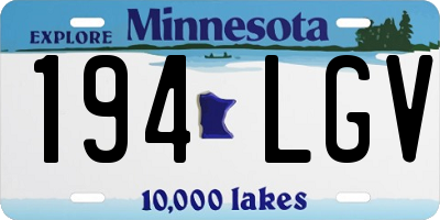 MN license plate 194LGV