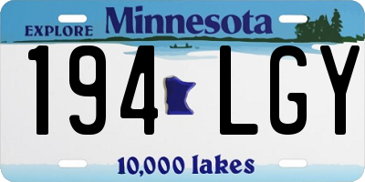 MN license plate 194LGY