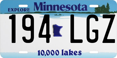 MN license plate 194LGZ