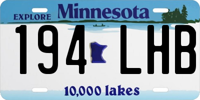 MN license plate 194LHB