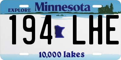 MN license plate 194LHE