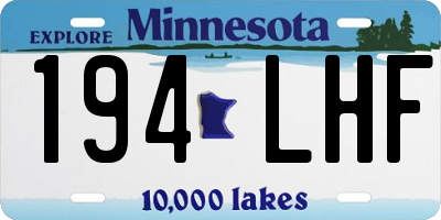 MN license plate 194LHF