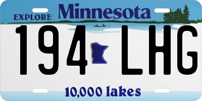MN license plate 194LHG