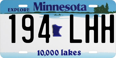 MN license plate 194LHH