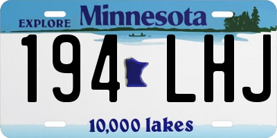 MN license plate 194LHJ