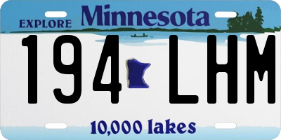 MN license plate 194LHM