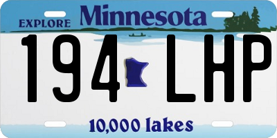 MN license plate 194LHP