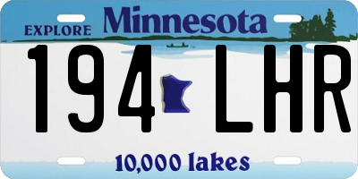 MN license plate 194LHR