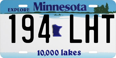 MN license plate 194LHT