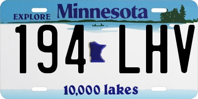 MN license plate 194LHV
