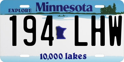 MN license plate 194LHW