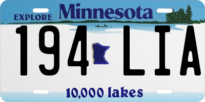 MN license plate 194LIA