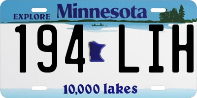 MN license plate 194LIH