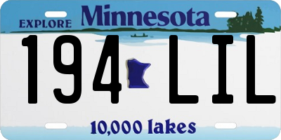 MN license plate 194LIL
