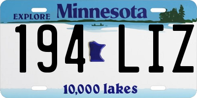 MN license plate 194LIZ
