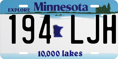 MN license plate 194LJH
