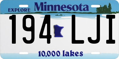 MN license plate 194LJI