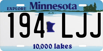 MN license plate 194LJJ