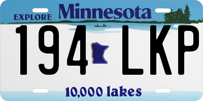 MN license plate 194LKP