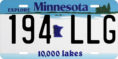 MN license plate 194LLG