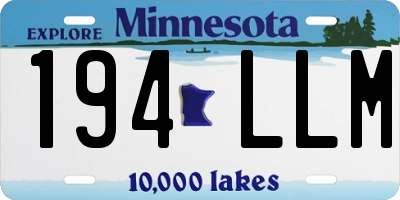 MN license plate 194LLM