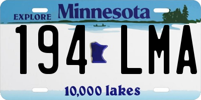 MN license plate 194LMA