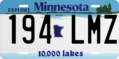 MN license plate 194LMZ