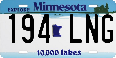 MN license plate 194LNG