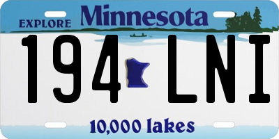 MN license plate 194LNI