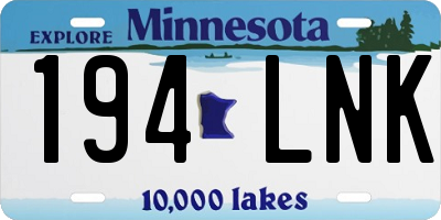 MN license plate 194LNK