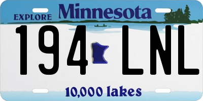 MN license plate 194LNL