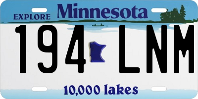 MN license plate 194LNM
