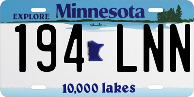 MN license plate 194LNN