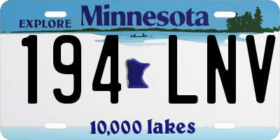 MN license plate 194LNV