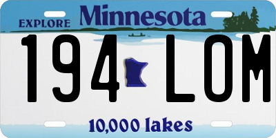 MN license plate 194LOM