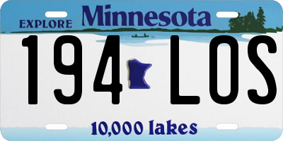 MN license plate 194LOS