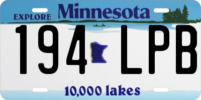 MN license plate 194LPB