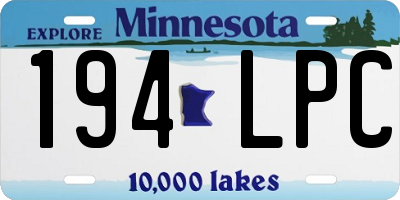 MN license plate 194LPC