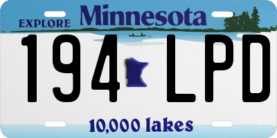 MN license plate 194LPD
