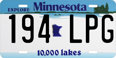 MN license plate 194LPG