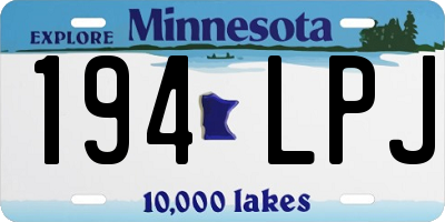 MN license plate 194LPJ